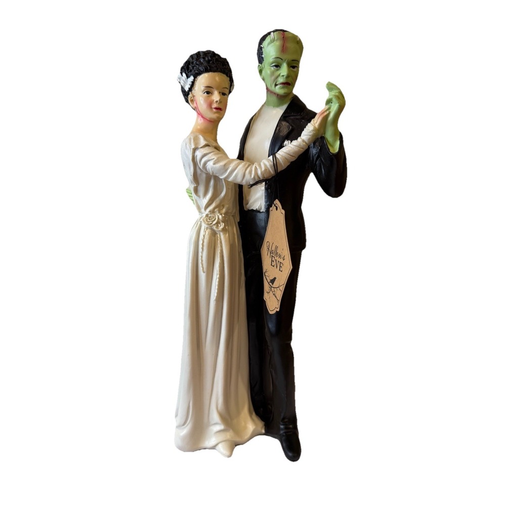 Frankenstein and Bride of Frankenstein HALLOWEEN Dancing Couple NEW Hallow's Eve